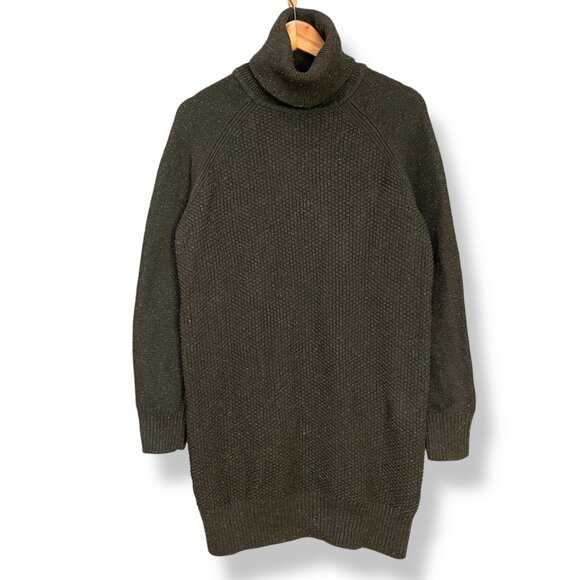 Prana Sangria Fields Sweater Dress Women Turtleneck Green Long Sleeves Medium - Picture 4 of 15